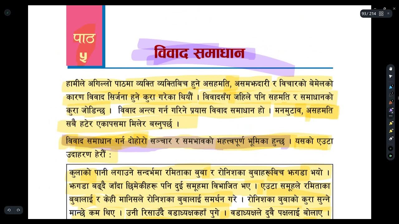 Class 6 Social Studies Chapter 5 Bibad Samadhan Classs 6 Social