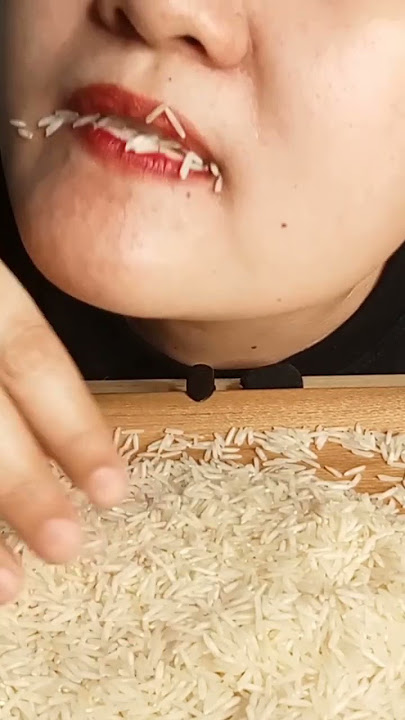 Eating Raw Rice Using My hands|Crunchy & Crispy Sounds @Joylorna8