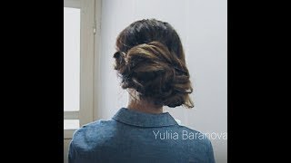 Вечерняя экспресс прическа на бок Вечерняя экспресс прическа на бок