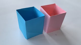 How To Make Origami Trash Bin