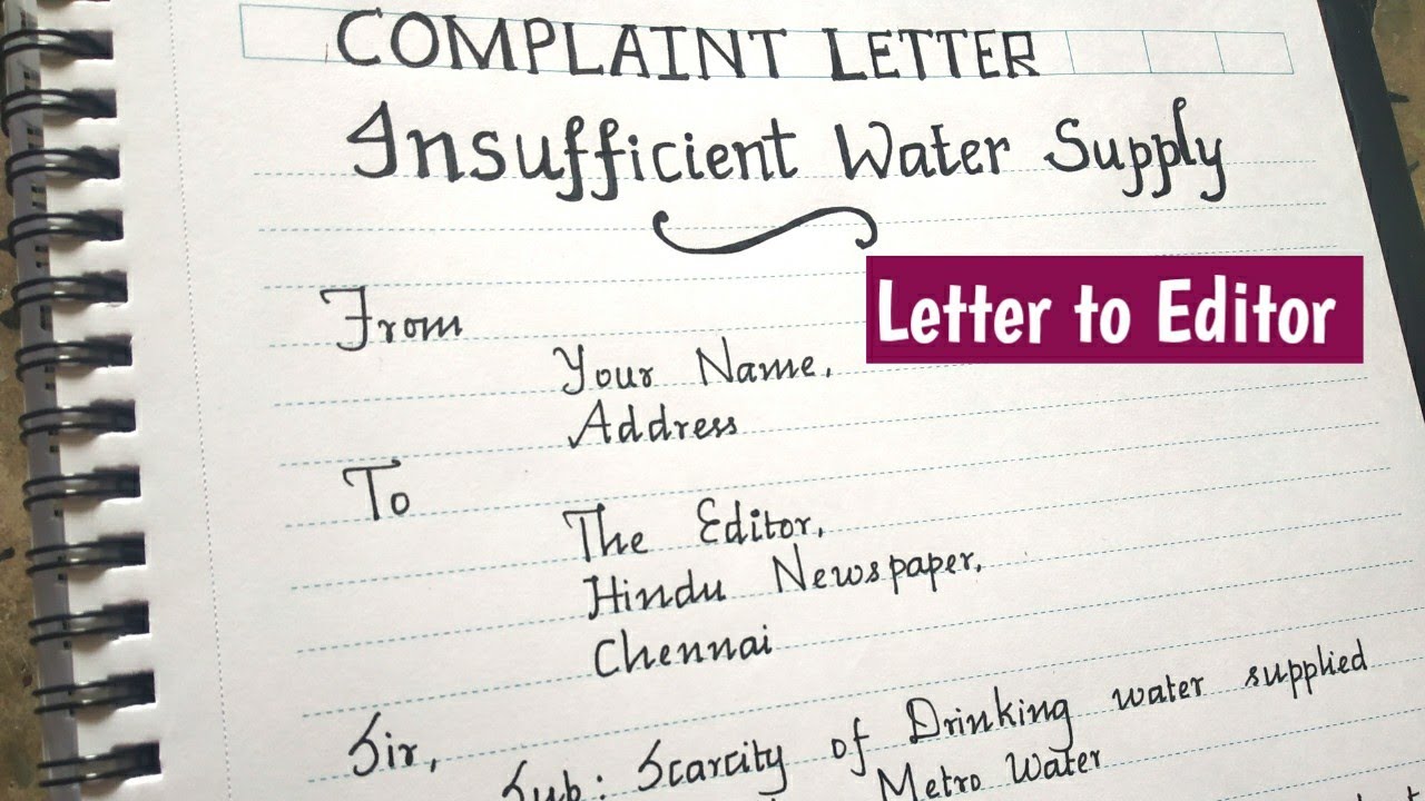 letter-to-the-editor-of-newspaper-regarding-insufficient-supply-of