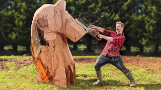 Chainsaw Sculpting is a NIGHTMARE!...
