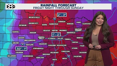 DFW Weather | Rainfall estimates overnight Friday, 14 day forecast
