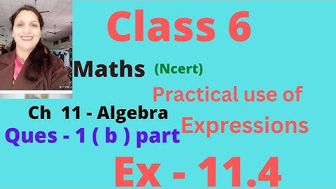 Question 1 ( b )  (Exercise 11.4 ) ( ch - 11) Algebra. Class 6 maths ncert l cbse
