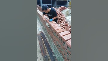 Laying bricks for wide walls #shorts