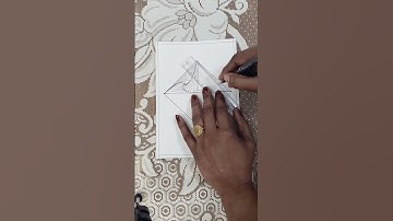 Simple Zentangle Pattern Drawing/optical illusion#doodle #optical #square #shorts