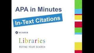 APA 6th in Minutes: In-Text Citations