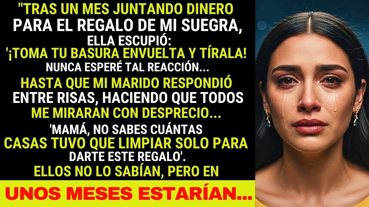 ¡TOMA TU BASURA!, gritó mi SUEGRA tirando el regalo mientras mi MARIDO se reía. Pero no contaban..