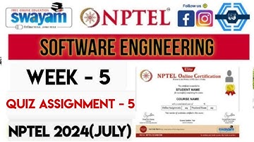 Software Engineering - NPTEL 2024 (July) || WEEK 5 QUIZ ASSIGNMENT SOLUTION ||