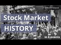 Stock market history  in 6 main events