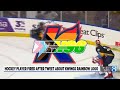 Hockey player fired after tweet about kwings rainbow logo