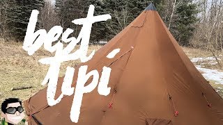 Winter Camping in a Hot Tent w\/ NorTent Tipi 6 \& Wood Stove