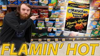 MARUCHAN FLAMIN HOT CHICKEN FLAVORED RAMEN REVIEW