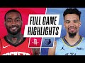 GAME RECAP Rockets 115 Grizzlies 103 