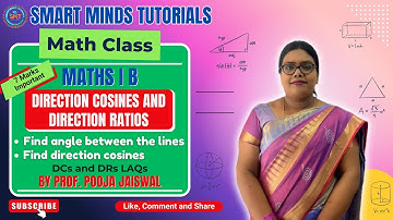 Maths 1B | Direction Cosines & Ratios LAQs 7 Marks Important| Angle Between Lines & D.C.s #maths