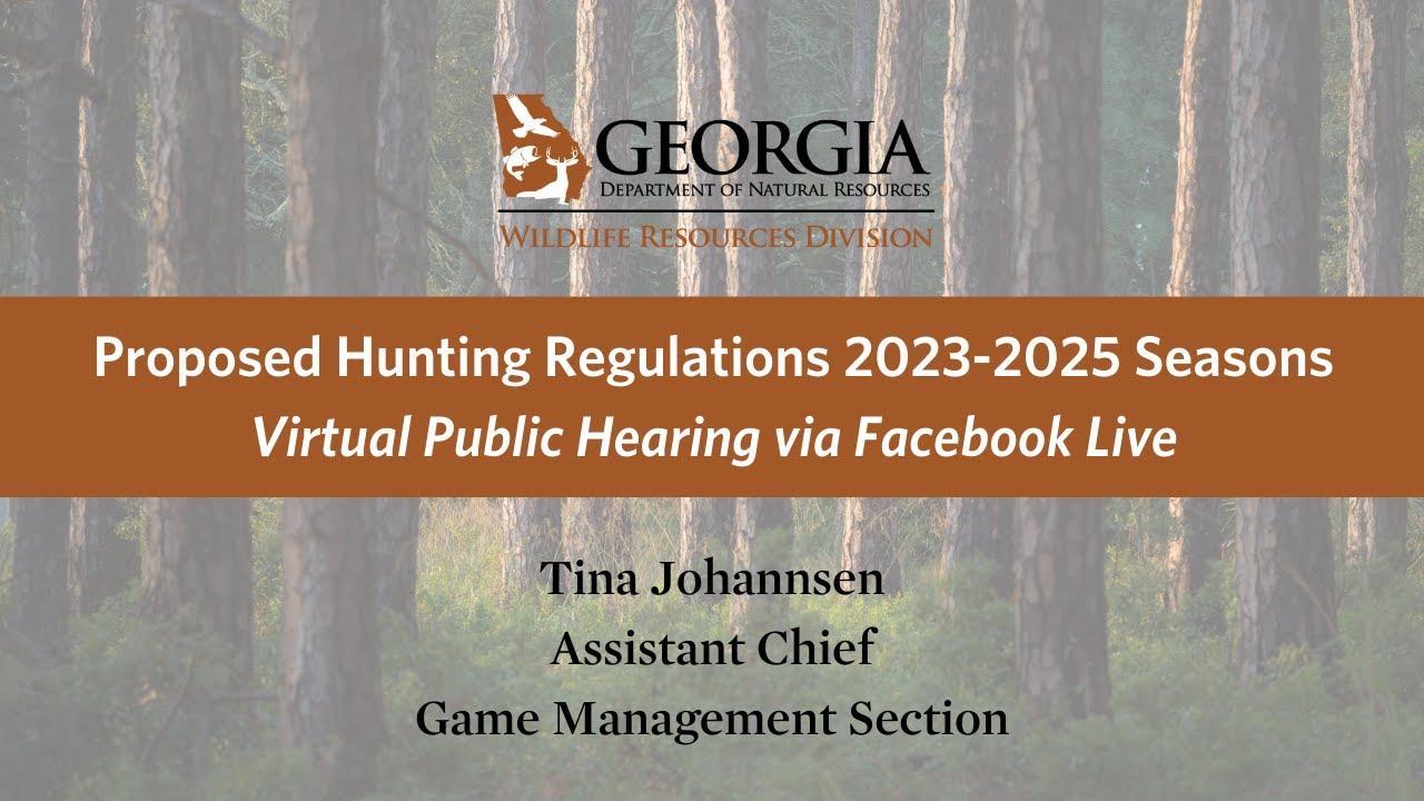 Proposed Hunting Regulation Changes 20232025 Seasons Virtual Public