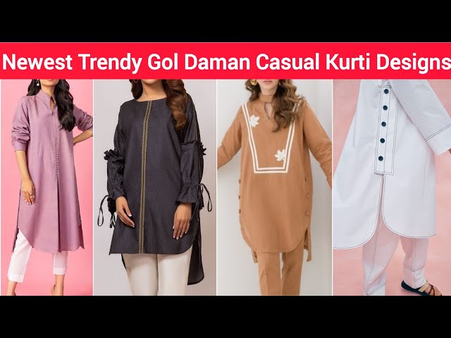 How to make apple cut kurti or gol daman kurti - YouTube