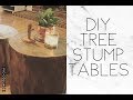 DIY Tree Stump Table on a budget