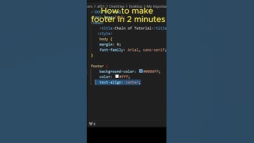 How to make footer in 2 minutes |HTML CSS| #ct #websitedesign #programming #css #html