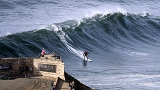 My First Time Surfing NAZARE (World Class Big Wave Spot)