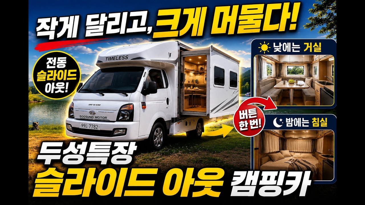 두성특장 슬라이드 아웃 캠핑카 대표 외관