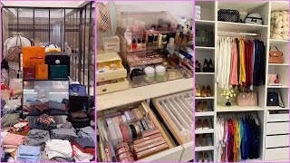 Full Closet Organization🎀 | Makeup Vanity Organizing & Makeup Packing✨