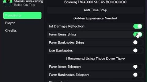 Stands Awakening Roblox Script | AutoFarm, Ctrl + Click TP, Inf Jump, Walkspeed,  Jumpower And More!