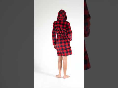 Купить Плюшевый домашний халат с капюшоном VIENETTA 3040850190 в Украина в Lingerie.ua - Одяг для дому та відпочинку, Видео 1