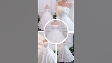 2 mẫu váy cưới phi nhật kết hoa cúp ngực xinh đẹp #emselacodau #wedding #weddingdress #bridal