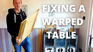 FIXING A BOWED AND WARPED TABLE WITH PALLET WOOD