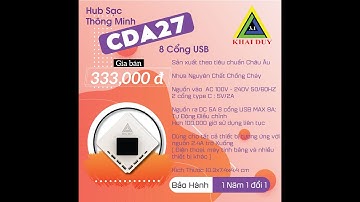 Hub Sạc Thông Minh 8 Cổng USB CDA27 Chuẩn Sạc Nhanh Có Màn Hình Báo Sạc
