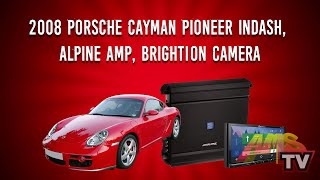 Car stereo installation on this Porsche Cayman with Pioneer in Los Angeles