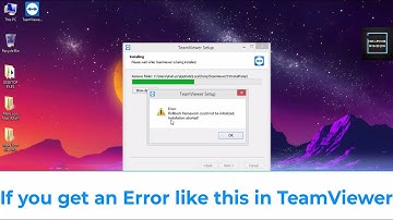 Team viewer installation error | How to solve Team Viewer Error | Helping Window