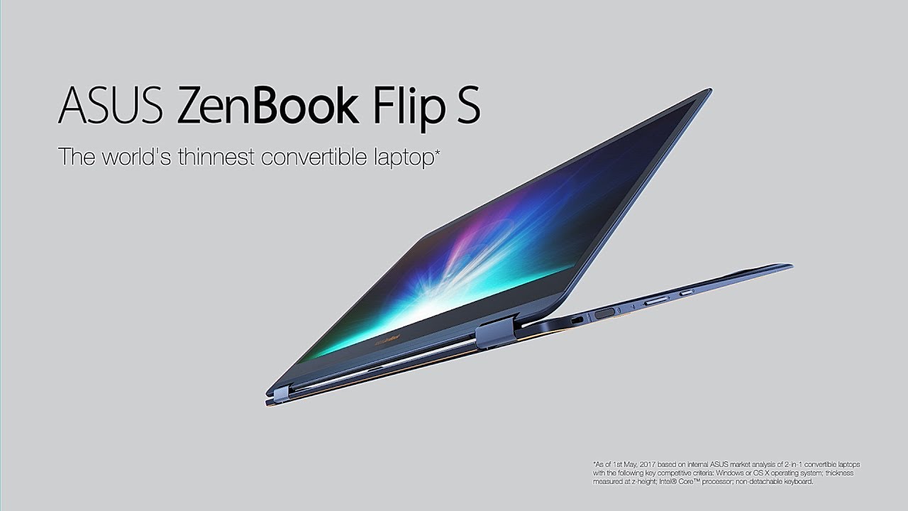 The World S Thinnest Convertible Laptop Zenbook Flip S Asus Youtube