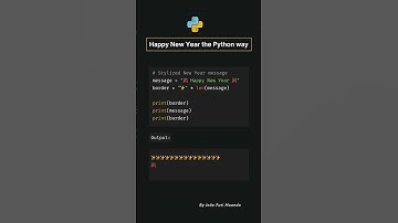 Happy New Year the Python way #python