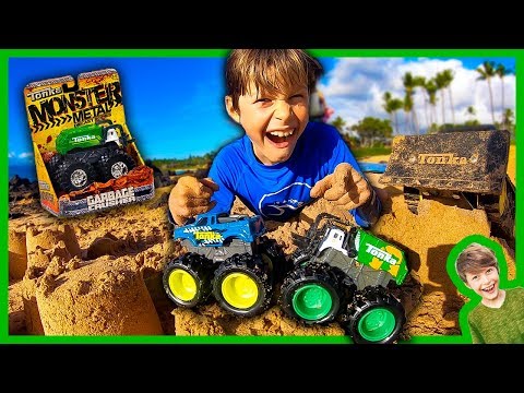 New Tonka Monster Trucks Arena at the Beach!