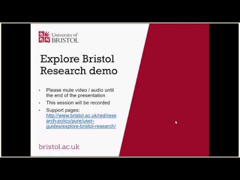 Explore Bristol Research Pure Portal demo 13 May 2020