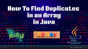 Find Duplicate Elements in Java Array | Nested Loops Explained |Tamil Tutorial | @codeandinnovate