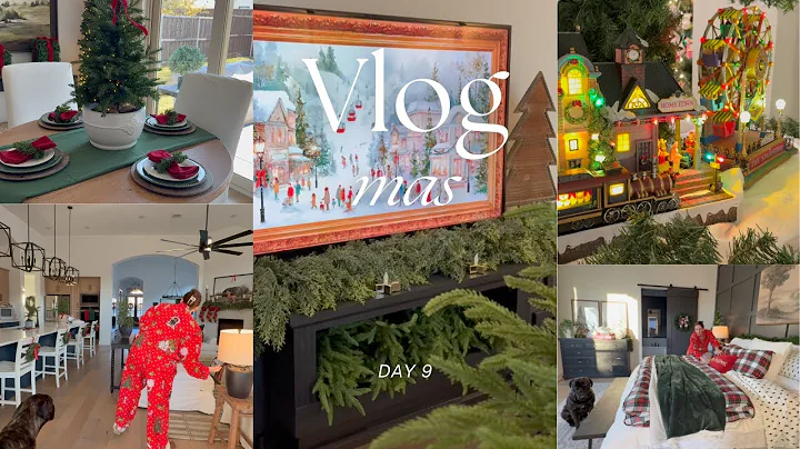 Vlogmas Day 9 🎄 | WINTER MORNING ROUTINE + How I Open My Home Each Day | Christmas Village Set up