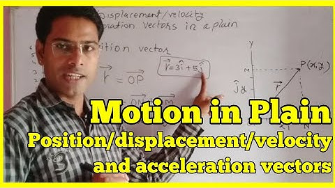 11phy.||chapter 4||Position/displacement/velocity/acceleration in vector in plain ✓in hindi