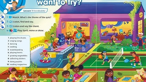 Unit 5 - PB pg. 52 - activity 2 - Listen, find and say. Vocabulary.