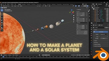 hot to make a planet and a solar system | blender