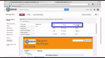 Google Sites: Colors and Fonts