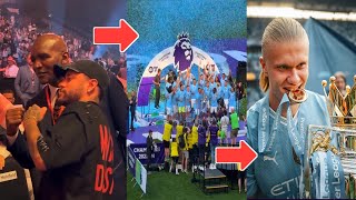 Neymar Jr Meet Evander Holyfield, ManCity Celebration Match Winner in Stadium