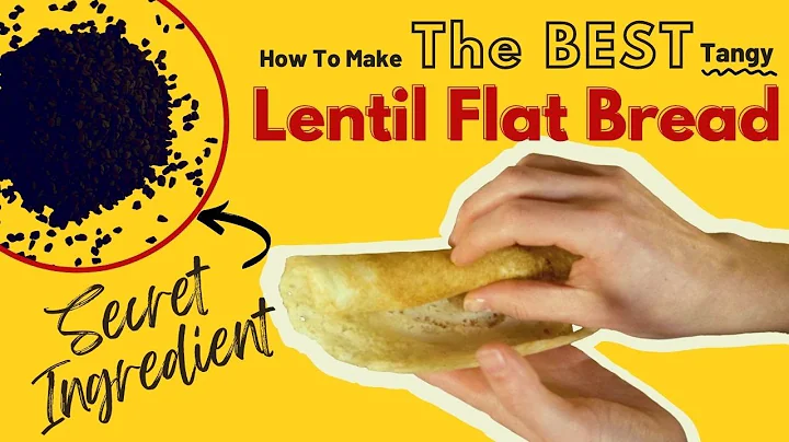 The BEST Lentil Flatbread with only 3 ingredients! Vegan, Gluten-free, oil free!