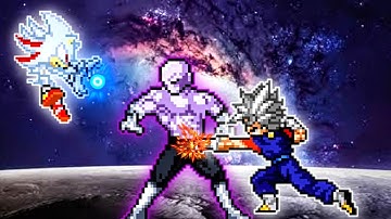 Shadic OP (all form) & Jiren OP (all form) VS Vegito OP (all form) in Jump Force Mugen🔥