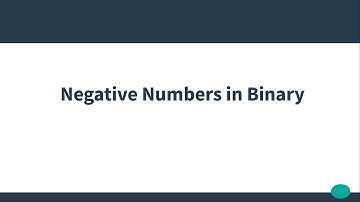 04 -  Negative Numbers in Binary