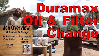 HowTo Change Oil LML Duramax Diesel and Oil Filter Step by Step