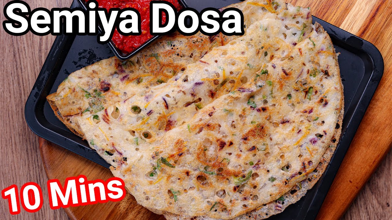⁣Crispy & Healthy Instant Vermicelli Dosa in 10 Mins - Perfect Rava Dosa Replacement | Semiya Dos