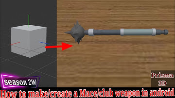 How to make or create a club weapon 3D model in android use Prisma 3D full tutorial/#WEAPONs